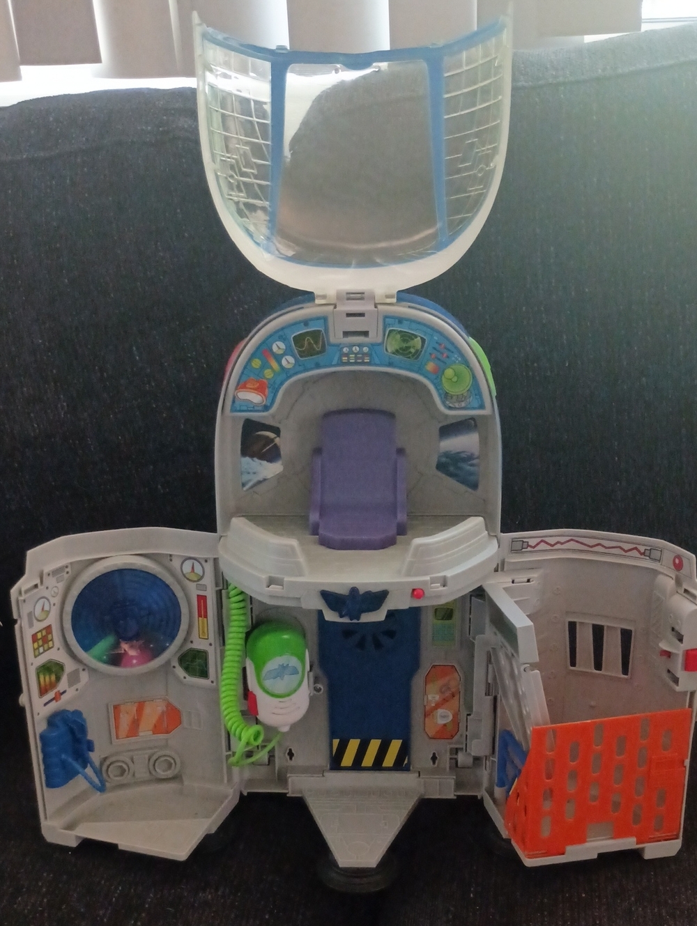 Disney Pixar Toy Story Buzz Lightyear Spaceship Command Center is a deluxe fold-
